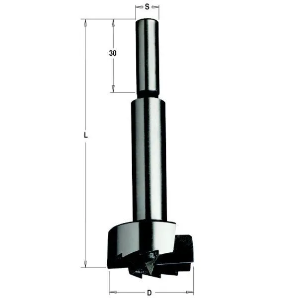 Фото 40x90 Z=2+2 S=10x30 RH сверло Форстнера в интернет-магазине ToolHaus.ru